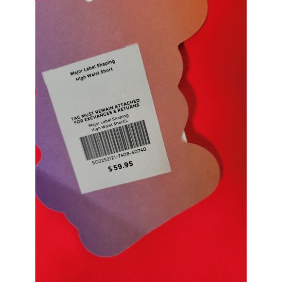 YITTY Major Label Shaping High Waist Shorts Size Large Neon Pink - Picture 4 of 8